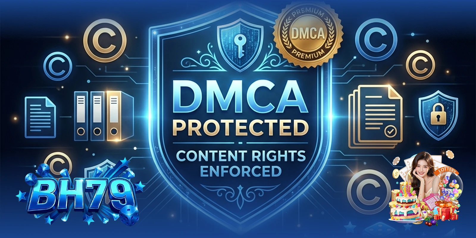 Biểu tượng DMCA Protected và chính sách bảo vệ bản quyền nội dung số tại BH79