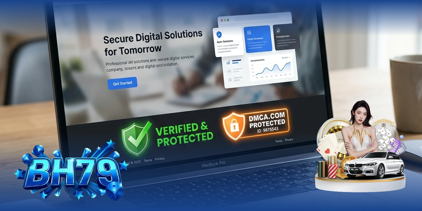 Chứng nhận DMCA Protected và logo xác thực bảo hộ nội dung số tại trang chủ BH79